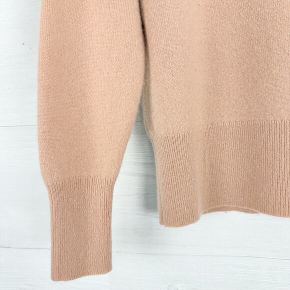 J.Crew Cashmere Sweater Women S Classic Fit Crewneck Pale Guava Quiet Luxury - Picture 5 of 16